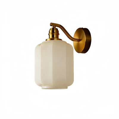 Modern Glass Wall Lamp — Metal Frame 