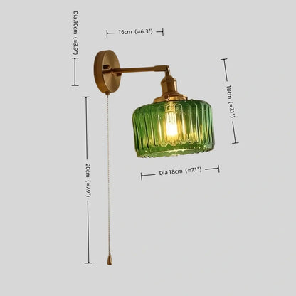 Vetro Vintage Brass Wall Lamp