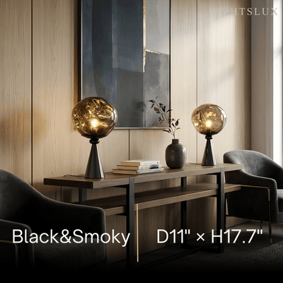 Contemporary Distorted Table Lamp – Metal & Acrylic