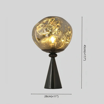 Contemporary Distorted Table Lamp – Metal & Acrylic