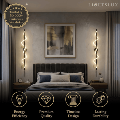Minimalist Wall Lamp — Rope & Brass with Dimmable Function for Bedroom Living Room