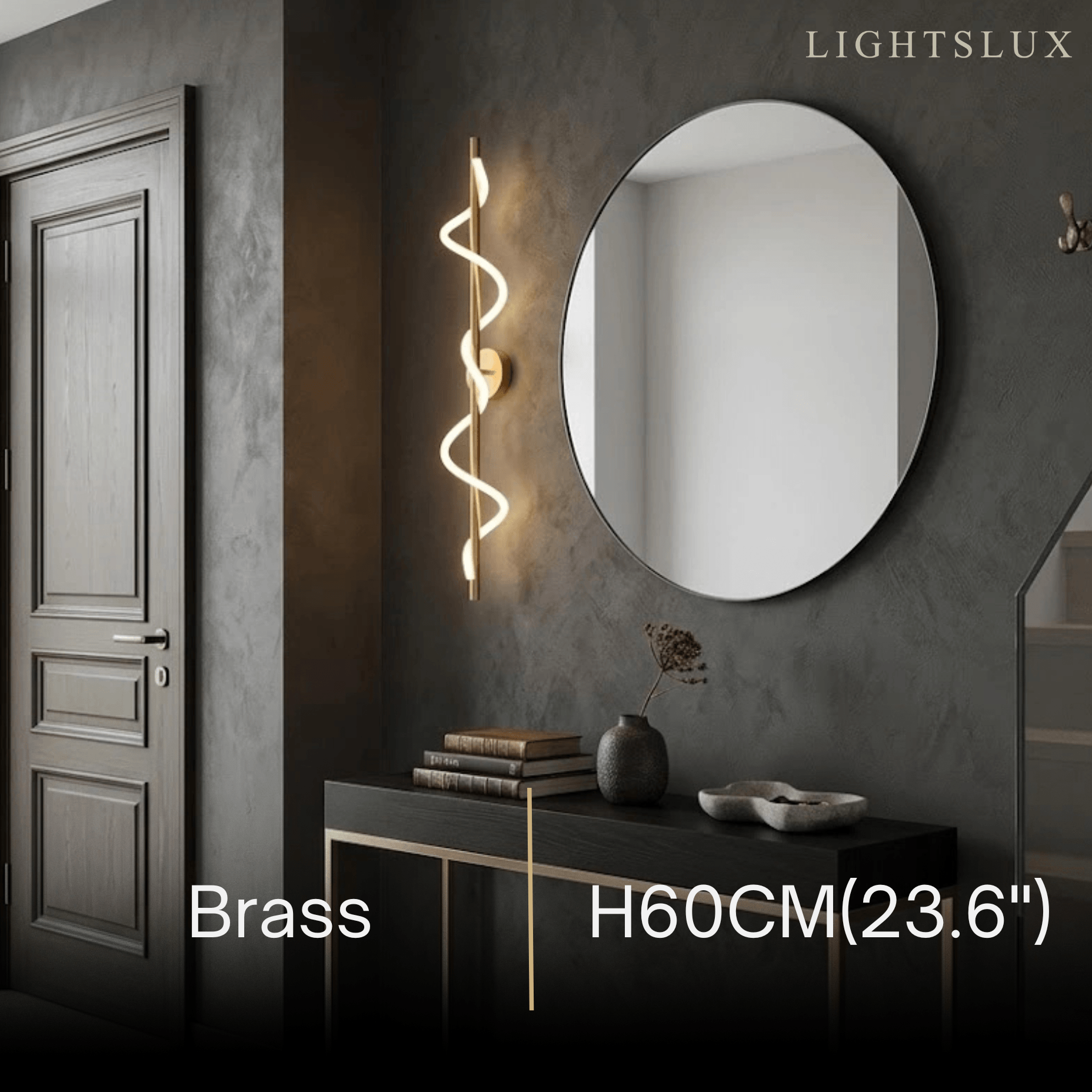 Minimalist Wall Lamp — Rope & Brass with Dimmable Function for Bedroom Living Room