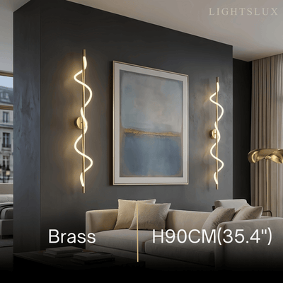 Minimalist Wall Lamp — Rope & Brass with Dimmable Function for Bedroom Living Room