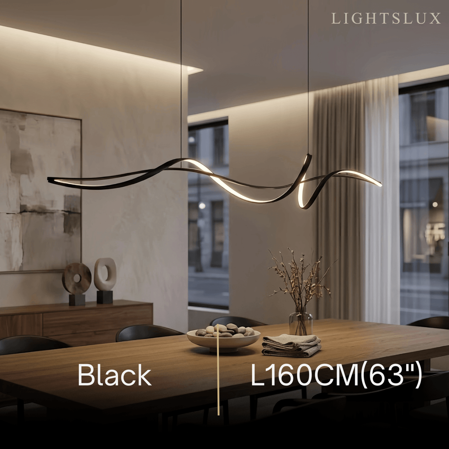 Modern LED Wave Pendant Light