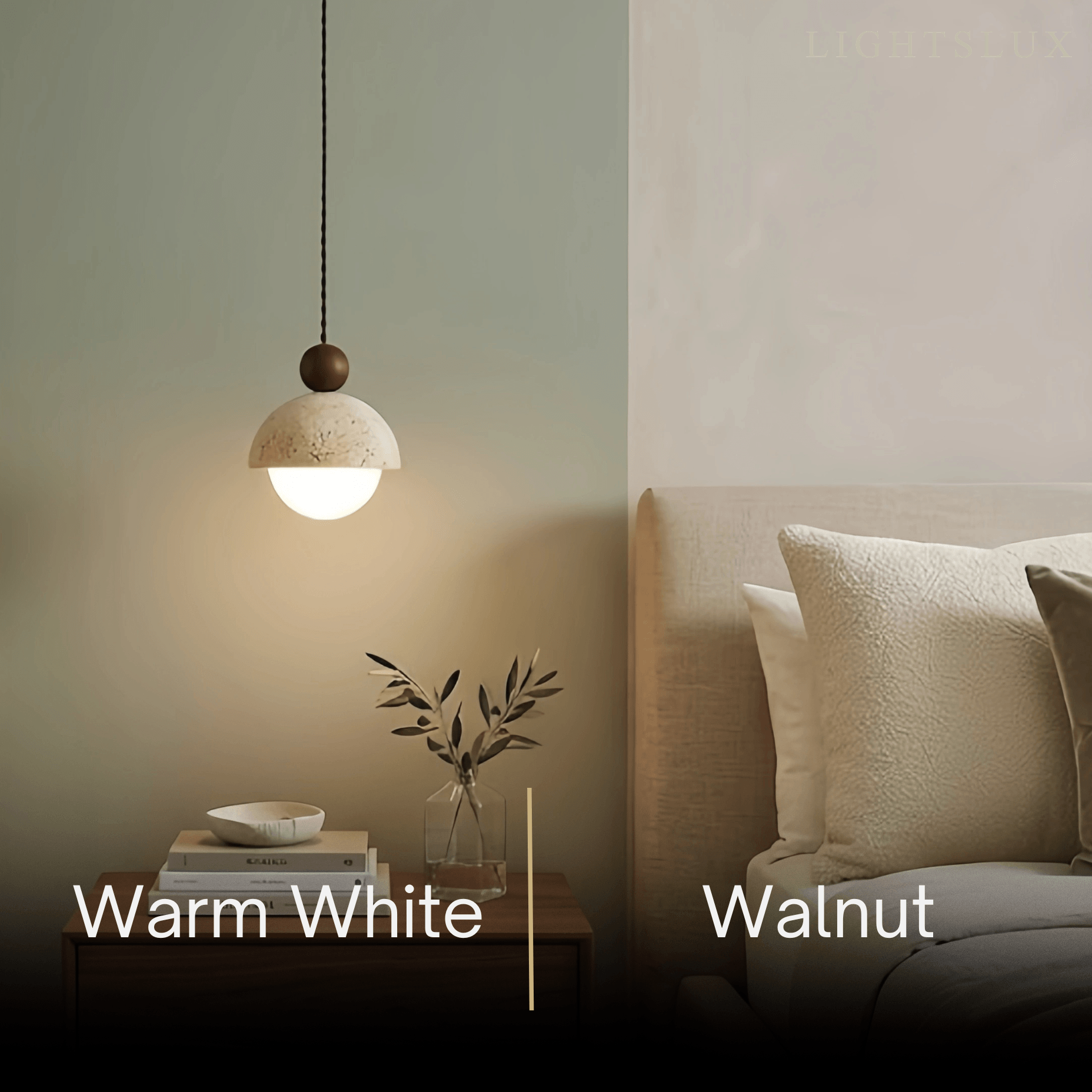 Modern Travertine Pendant Light 