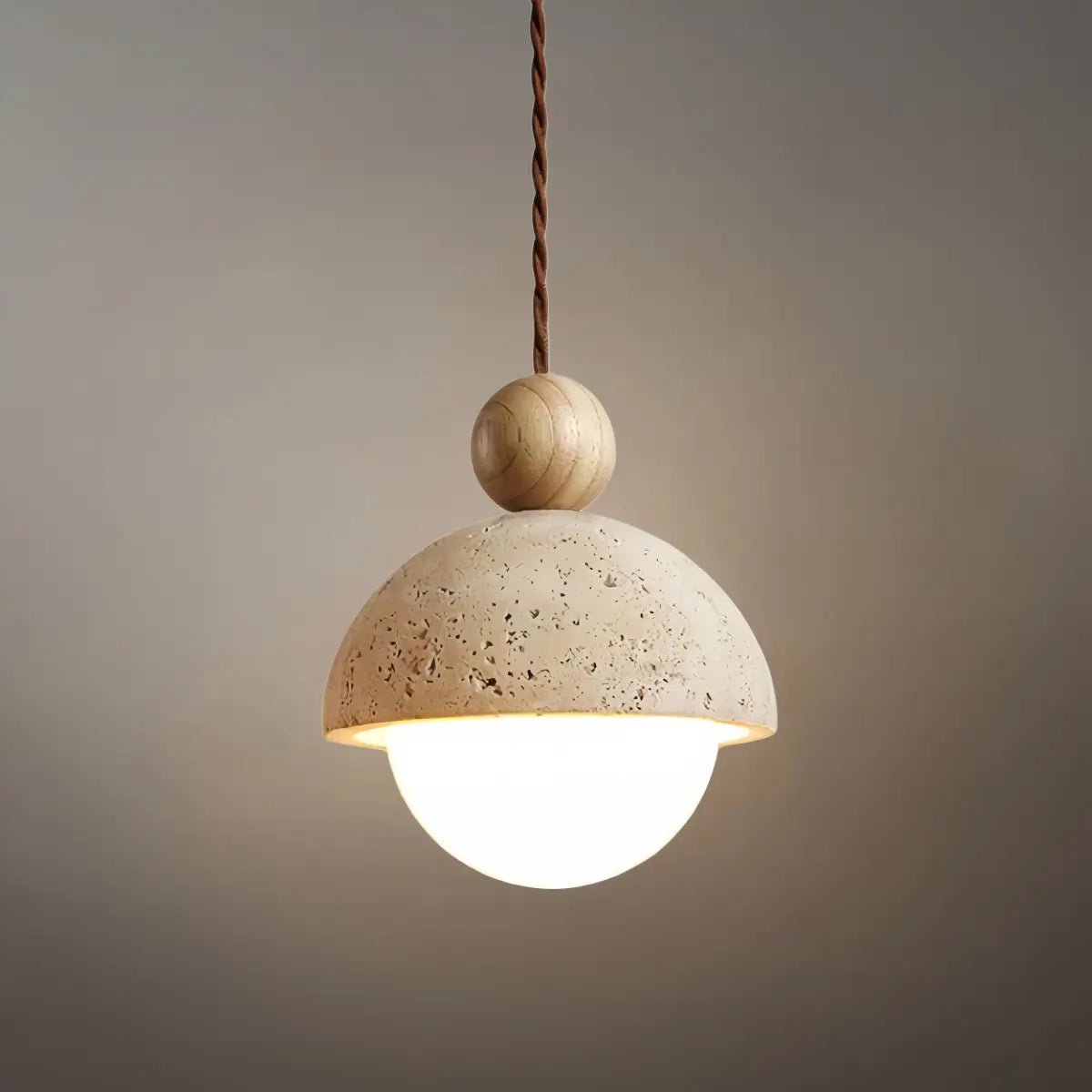 Modern Travertine Pendant Light 