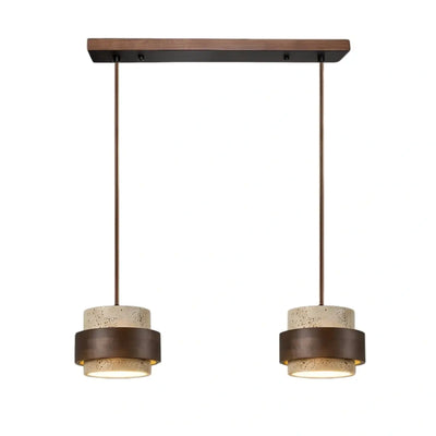Strata Modern Travertine Pendant Light