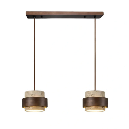 Strata Modern Travertine Pendant Light