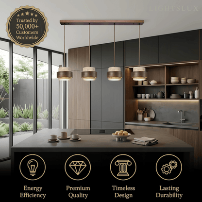Strata Modern Travertine Pendant Light 