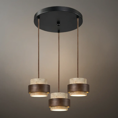Strata Modern Travertine Pendant Light 