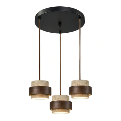 Strata Modern Travertine Pendant Light 