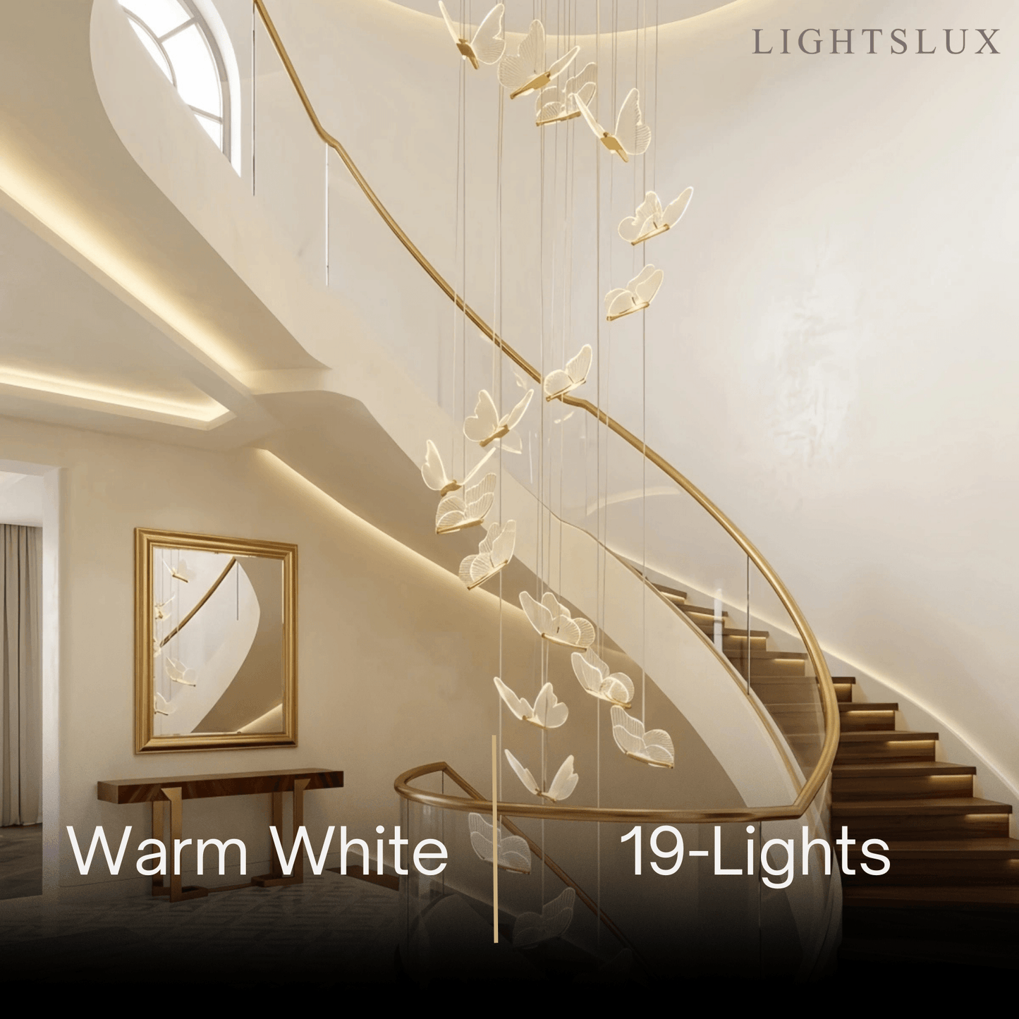 Modern Light‑Luxury Pendant Light — Metal & Acrylic with Butterfly Design