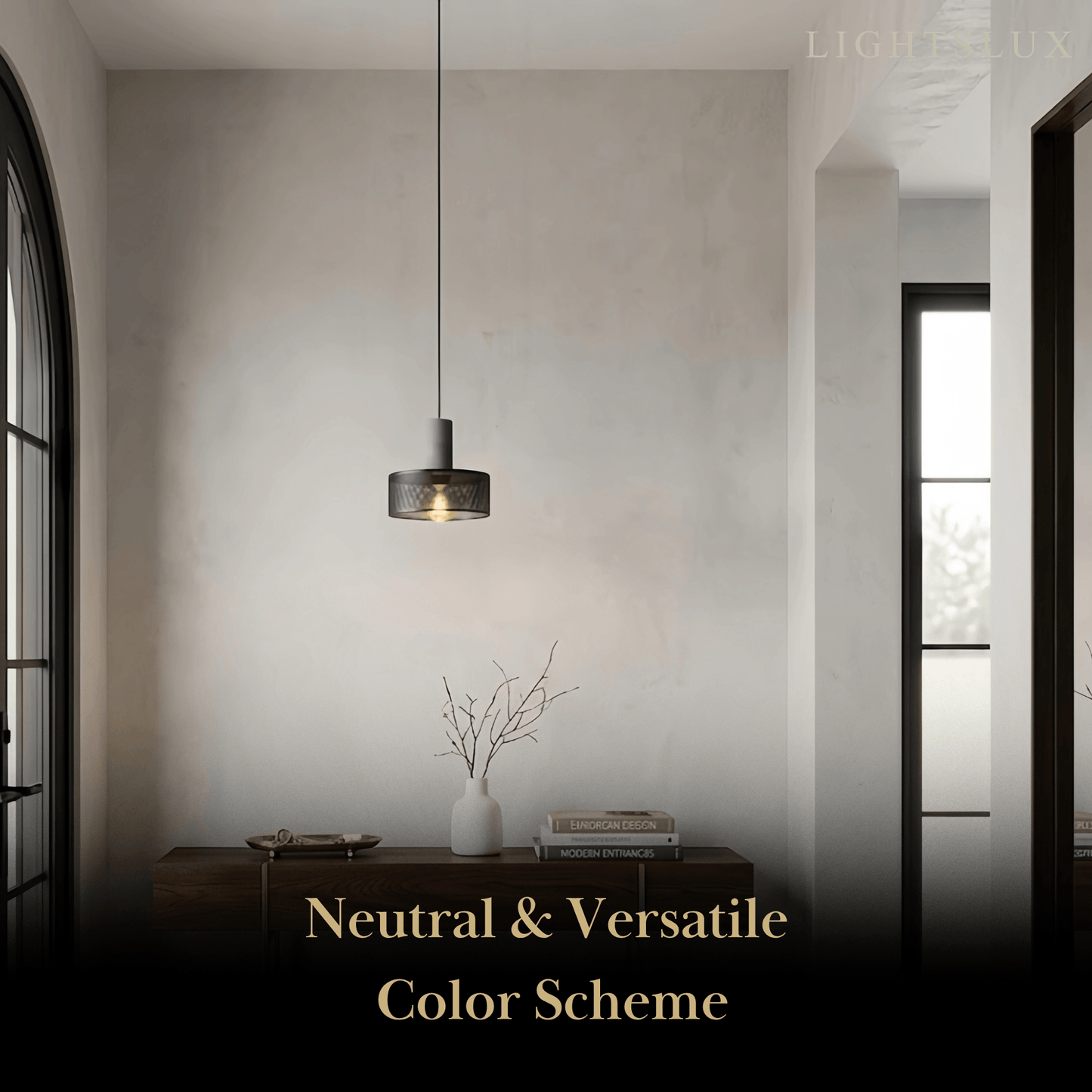 Ferron Industrial Cement Pendant Light – Six Sizes & Adjustable Cable for Kitchen Island/Dining Room/Bedroom