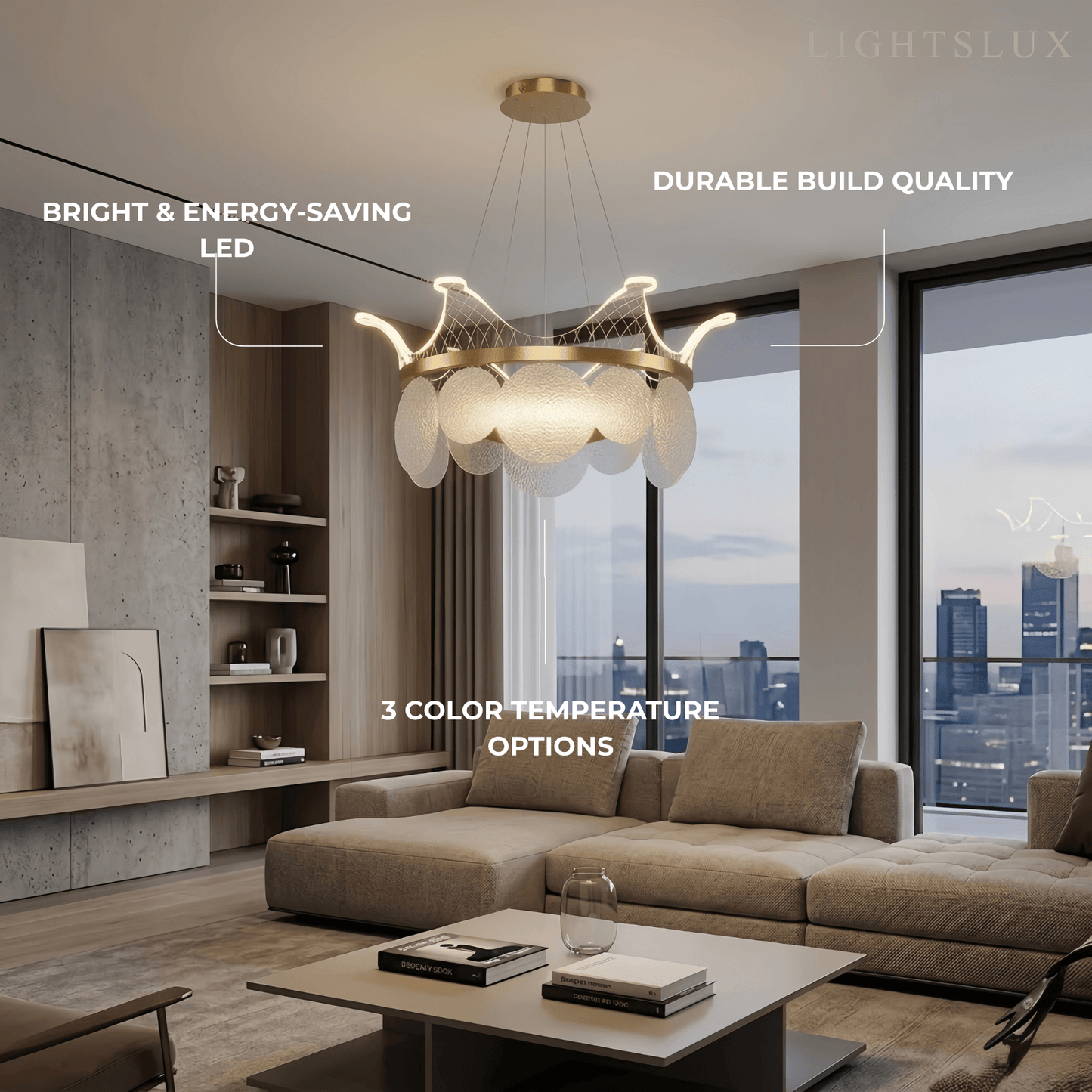 Modern Gold  Chandelier 