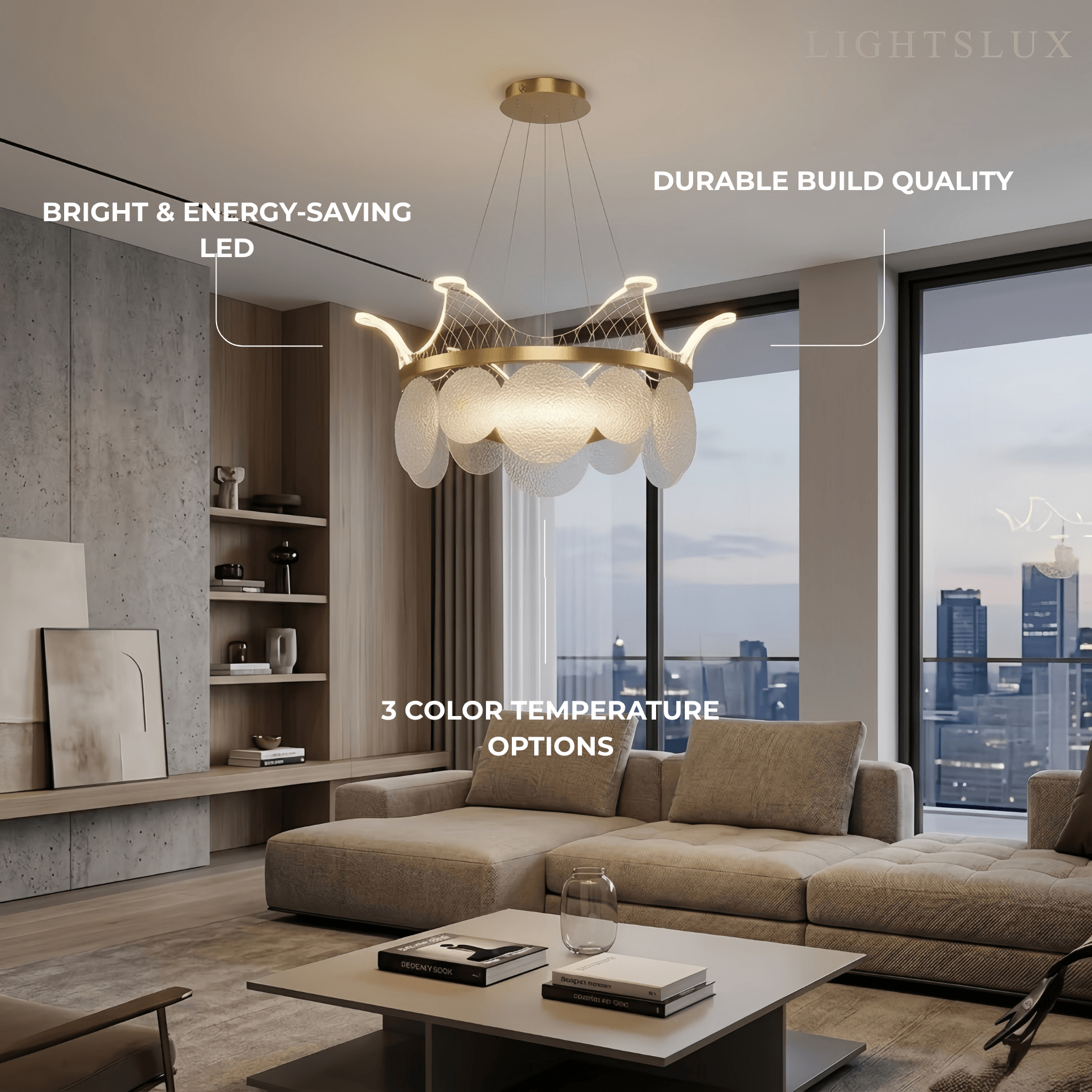 Modern Gold  Chandelier 
