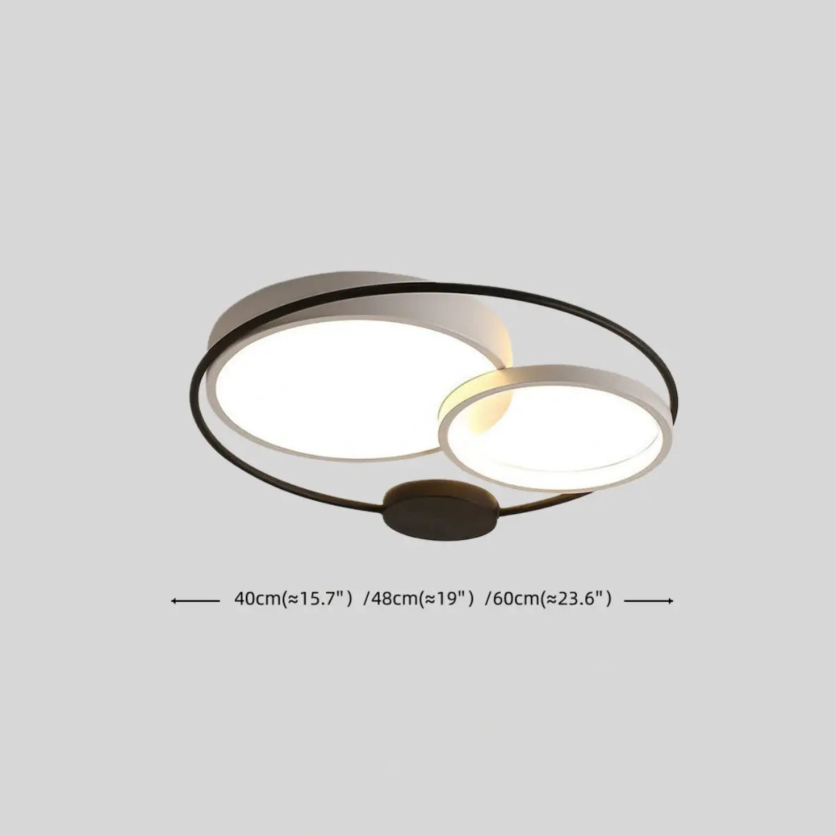 Modern Flush Mount Ceiling Light -- Acrylic Black-White Mix