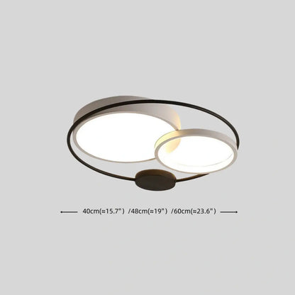 Modern Flush Mount Ceiling Light -- Acrylic Black-White Mix