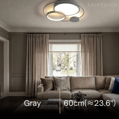 Modern Flush Mount Ceiling Light -- Acrylic Black-White Mix