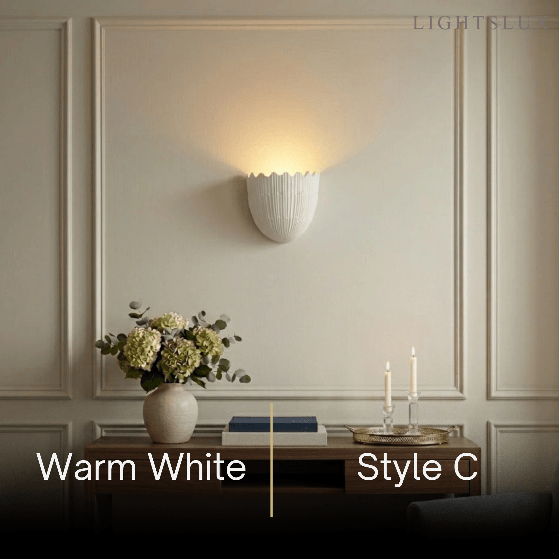 Modern Wall Lamp — Plaster White