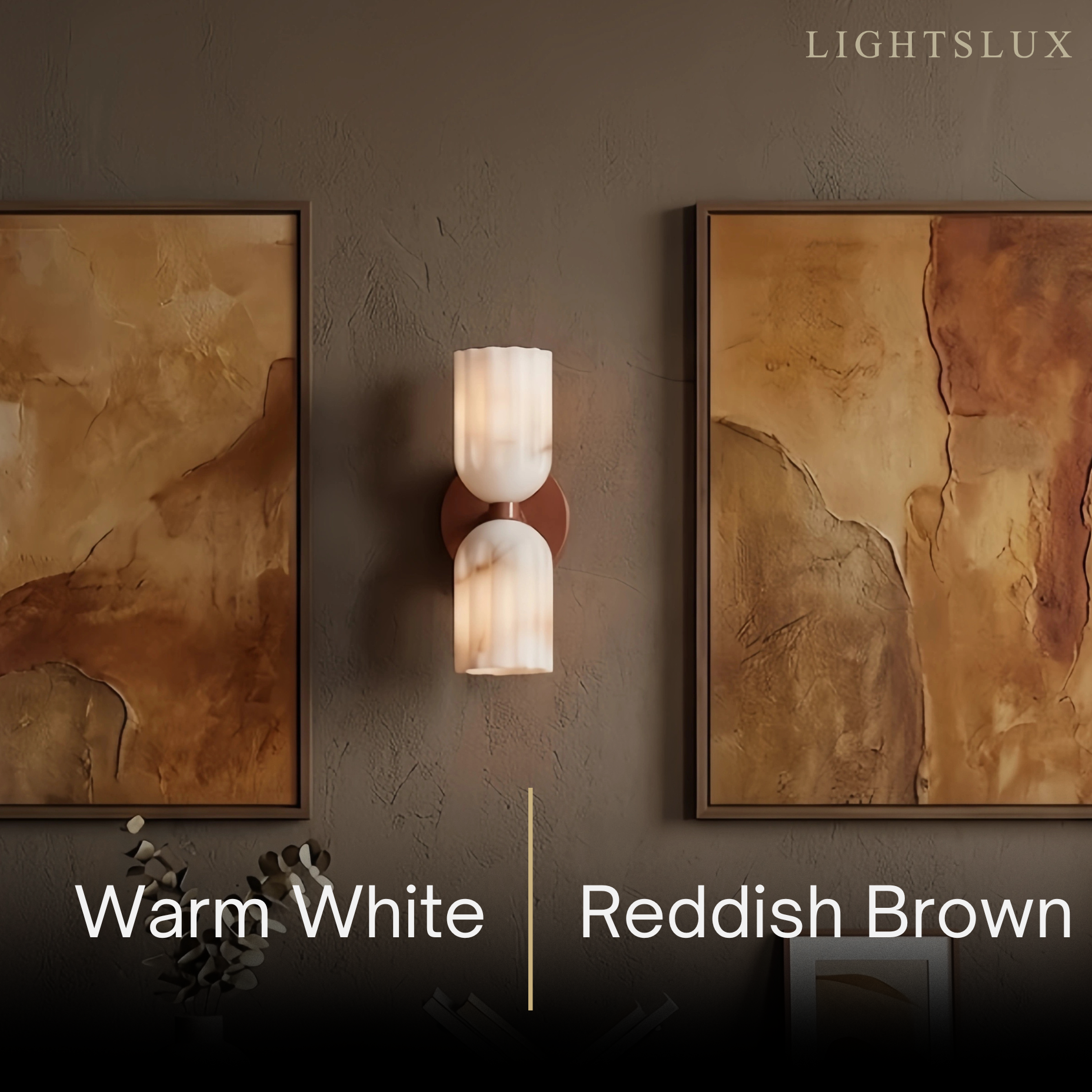 Minimalist Wall Lamp — Brass & Alabaster