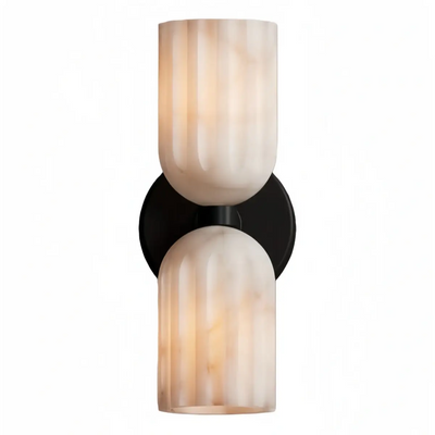 Minimalist Wall Lamp — Brass & Alabaster