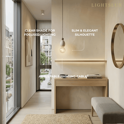 Strata Modern Travertine Pendant Light 