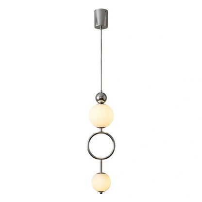 Minimalist Pendant Light — Iron & Glass Gold&White / Silver&White