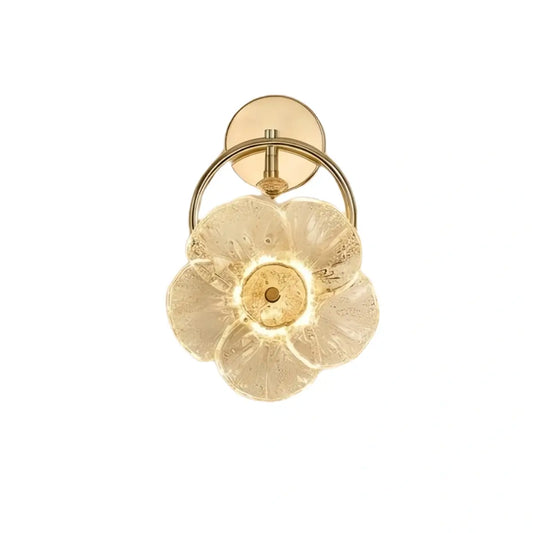 Modern Glass Flower Wall Lamp
