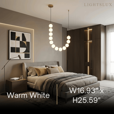 Elegant Chandelier — Brass & Acrylic White&Brass