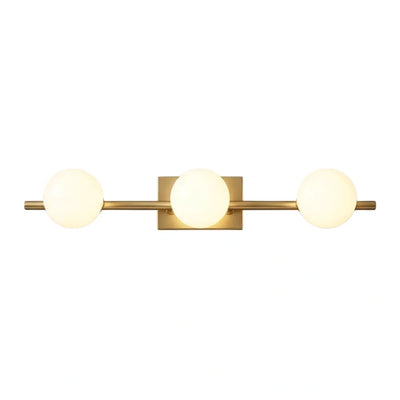Modern Nordic Wall Lamp — Brass & Glass Milky White