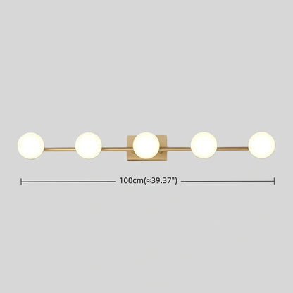 Modern Nordic Wall Lamp — Brass & Glass Milky White