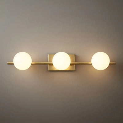 Modern Nordic Wall Lamp — Brass & Glass Milky White