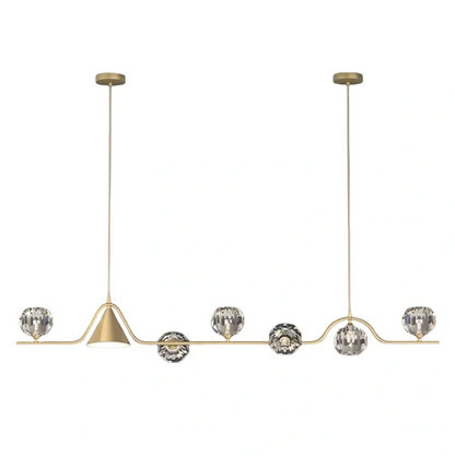 Modern Nordic Pendant Light — Brass & Glass Gold White