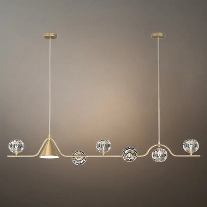 Modern Nordic Pendant Light — Brass & Glass Gold White