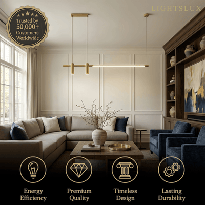Modern Minimalist Pendant Light — Brass Gold