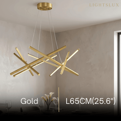 Minimalist Chandelier — Iron & Acrylic Black