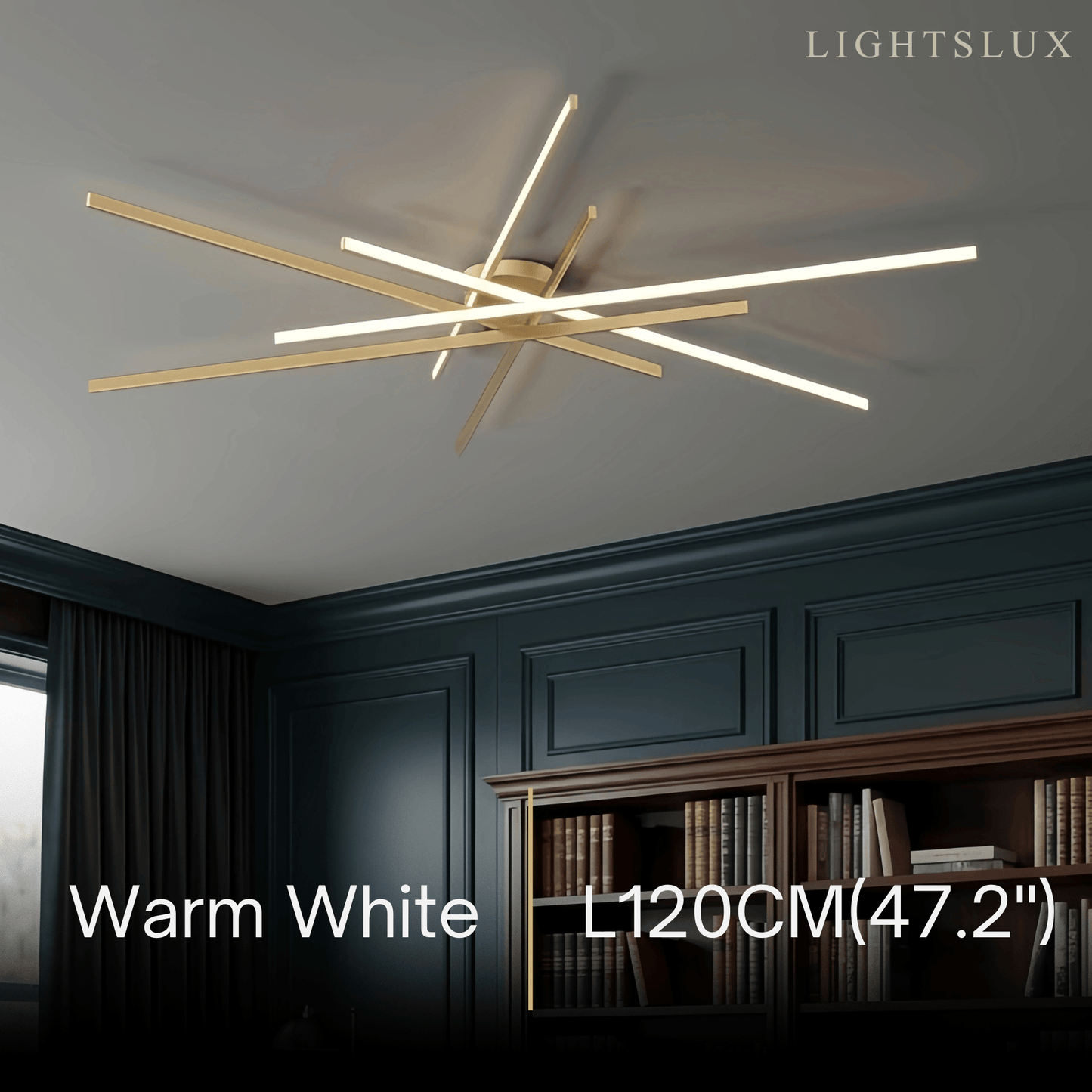 Modern Luxury Semi-Flush Mount Ceiling Light — Brass & Silicone Gold