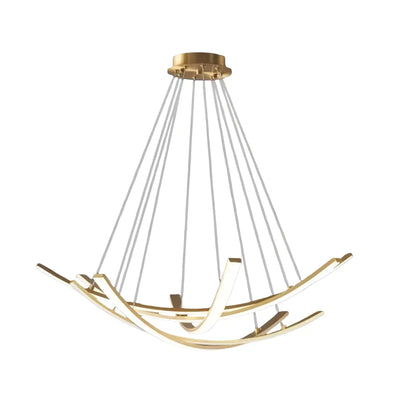 Modern Minimalist Chandelier — Brass Gold