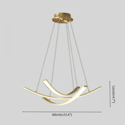 Modern Minimalist Chandelier — Brass Gold