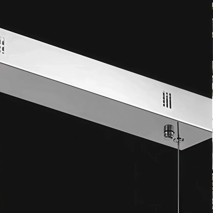 Excelis Modern Luxury Pendant Light — Carbon Steel & K9 Crystal Clear for Dining Room