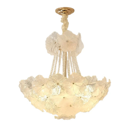 Elegant Crystal Chandelier -- Iron & Glass