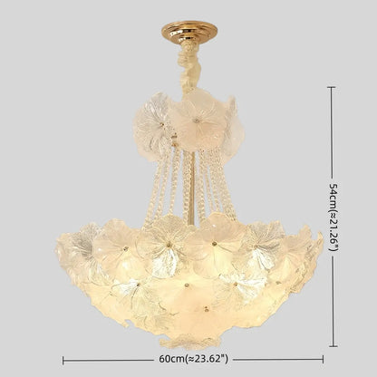 Elegant Crystal Chandelier -- Iron & Glass