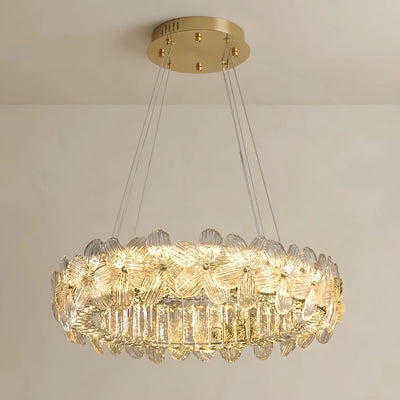 Excelis Modern Luxury Crystal Chandelier -- Stainless Steel & Glass for Living Room