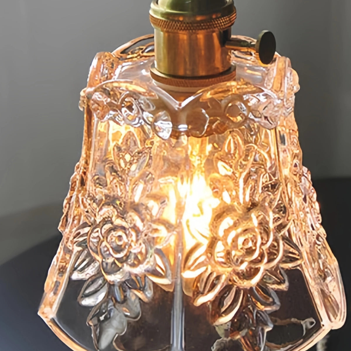 Excelis Classic Brass Glass Pendant Light