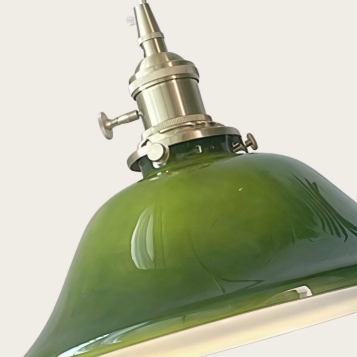 Irondale Vintage Green Glass Pendant Light