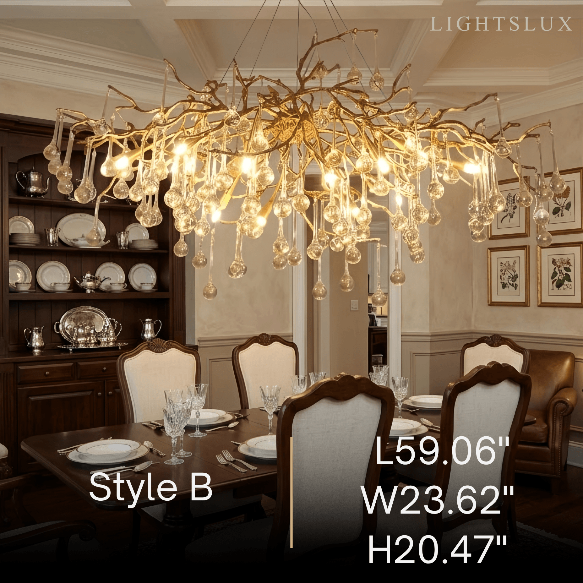 Excelis Luxury Branch Chandelier 