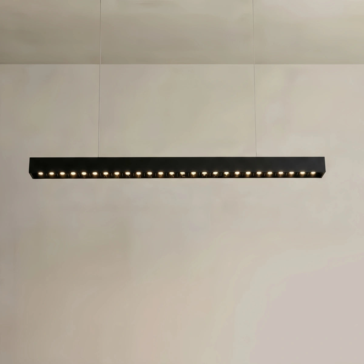 Arcato Modern Linear Pendant Light -- Aluminum Acrylic Black or White for Dining Room Office