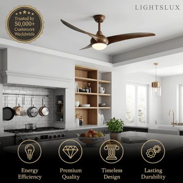 Zenno Modern Ceiling Fan Light 