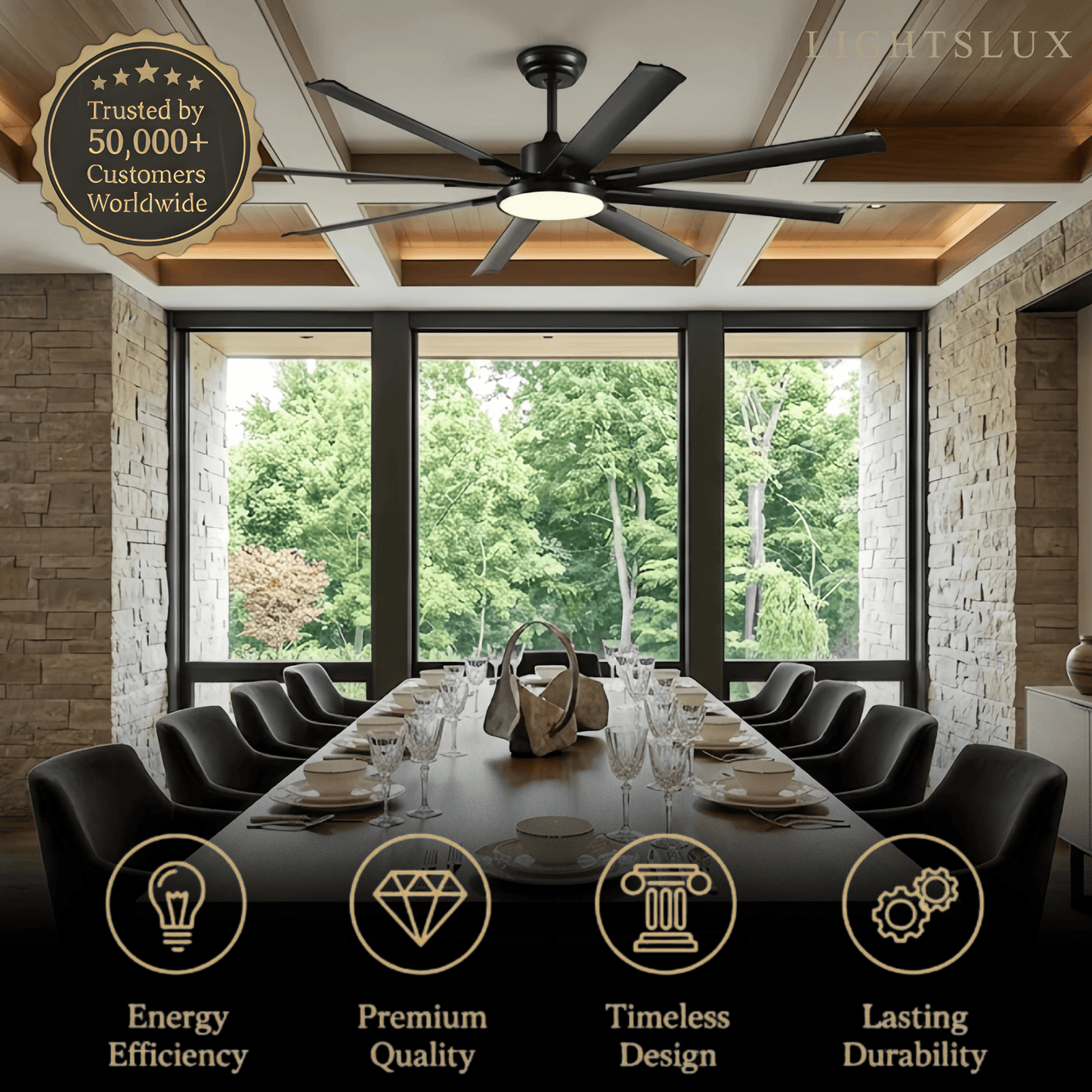 Vivara Minimalist Ceiling Fan Light 