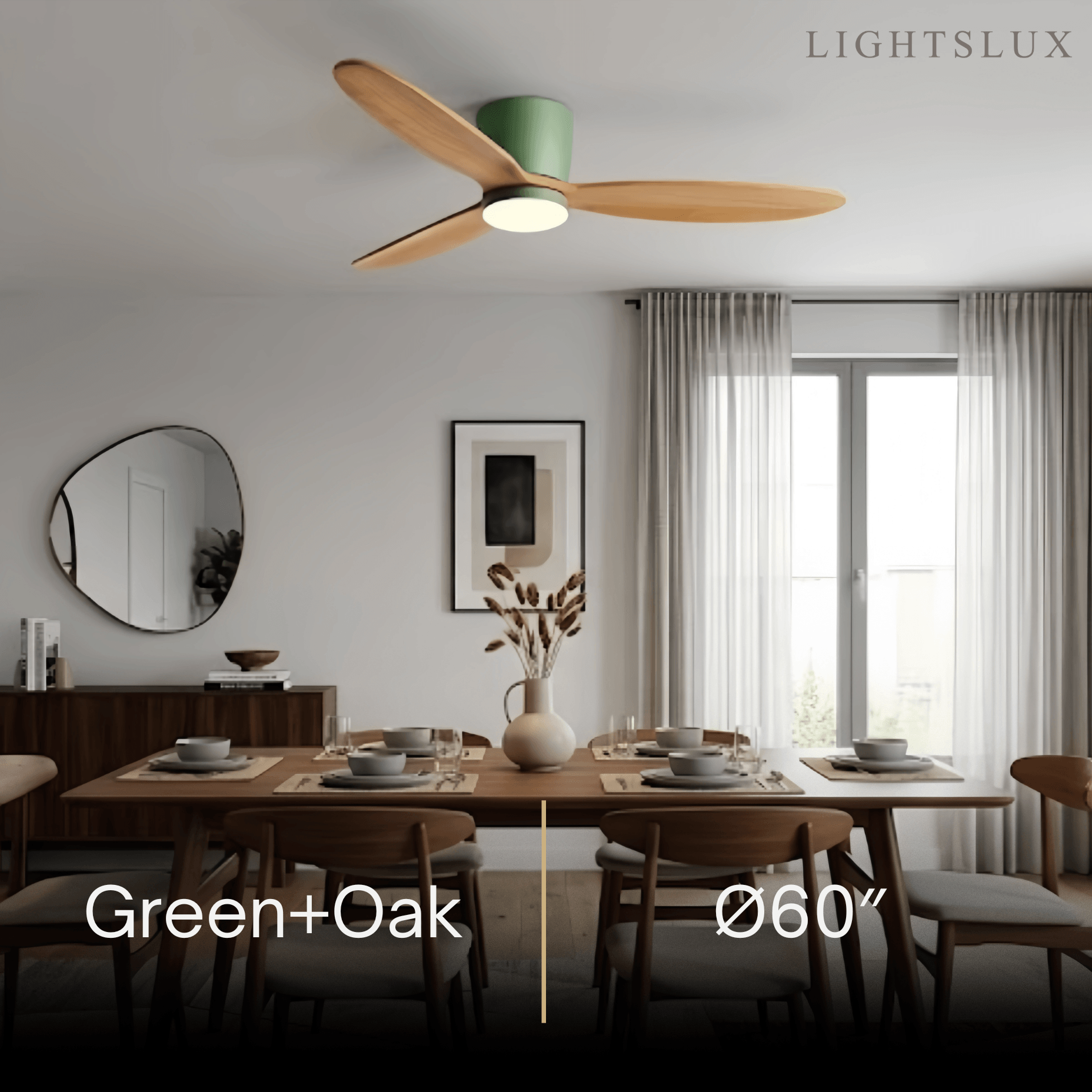 Vivara Minimalist Low Profile Ceiling Fan Light